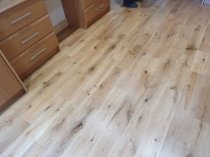 Engineered Oak Hardwood flooring fitted to a house in Bolton by Southport Carpet Centre