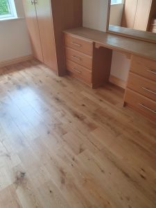 Engineered Oak Hardwood flooring fitted to a house in Bolton by Southport Carpet Centre