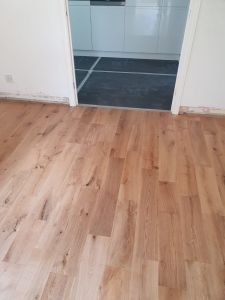 Engineered Oak Hardwood flooring fitted to a house in Bolton by Southport Carpet Centre