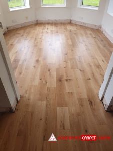 Engineered Oak Hardwood flooring fitted to a house in Bolton by Southport Carpet Centre