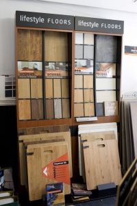 The laminate & flooring section at Southport Carpet Centre, Merseyside.