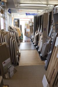 The laminate & flooring section at Southport Carpet Centre, Merseyside.